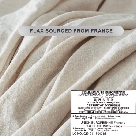 Pure Linen Pillowcases French Natural Linen Flax Bedding 20x30 inches - Picture 4 of 6